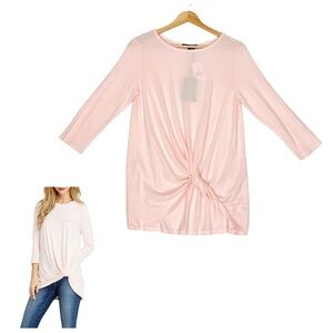 Gibsonlook x Nordstrom Cozy Twist Front Pullover in Pink Size XS NWT